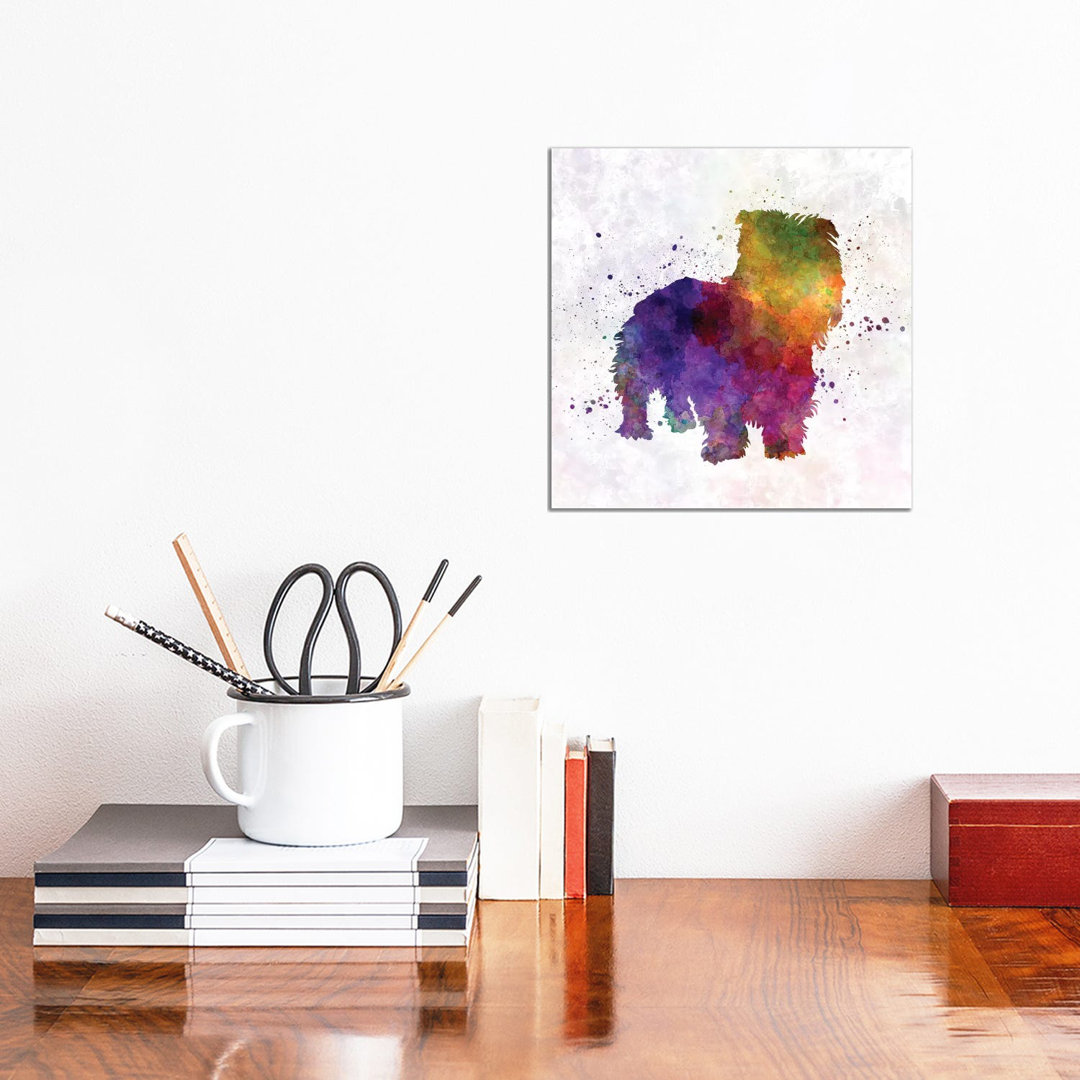 Irish Glen Of Imaal Terrier In Watercolour by Paul Rommer - Wrapped Canvas Gallery-Wrapped Canvas Giclée