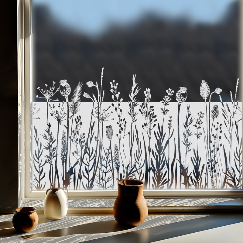 Grassland Flower Window Decal