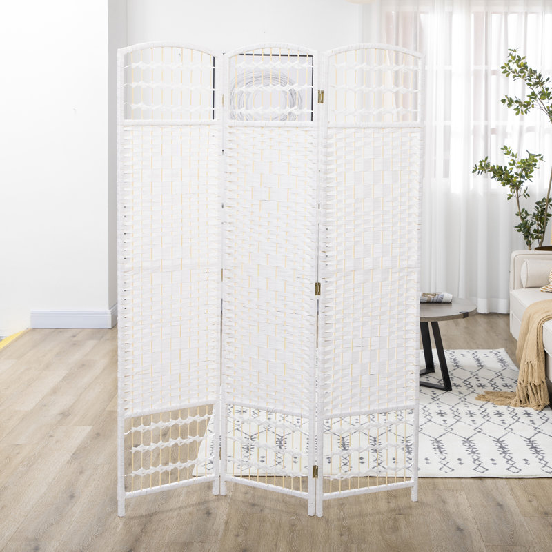 Cloison en bois massif Alaudin, 3, H 67 po x l 47,25 po x P 0,5 po, Blanc