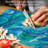 Chop Chop Blue Fluidity 1 Pack Designer Flexible Cutting Mat 15 Inch By 11.5 Inch