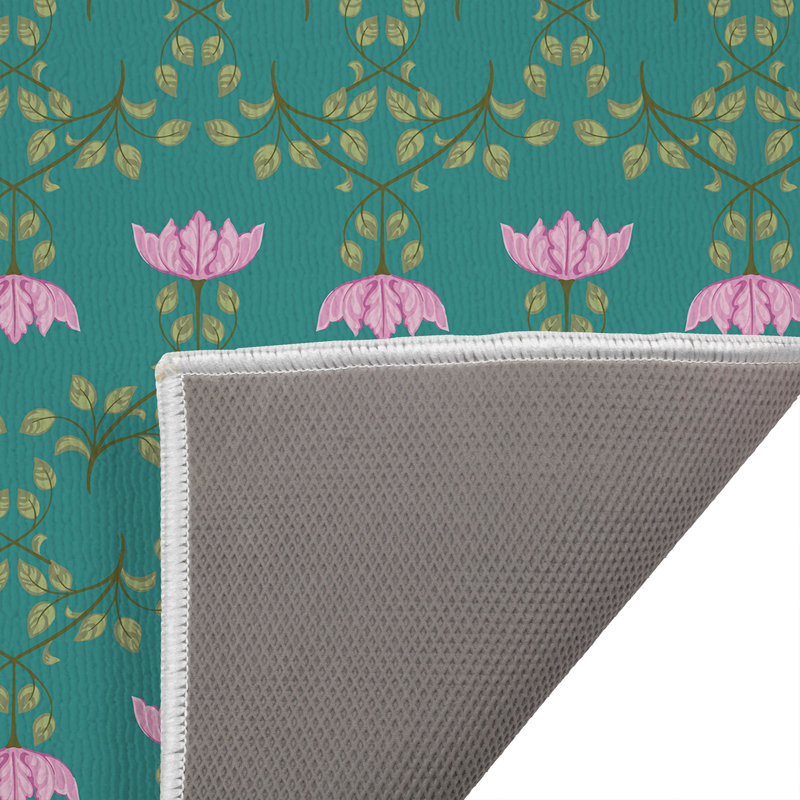 Tapis de bain Anjelica, Simple - L 34 po x l 21 po, Bleu sarcelle