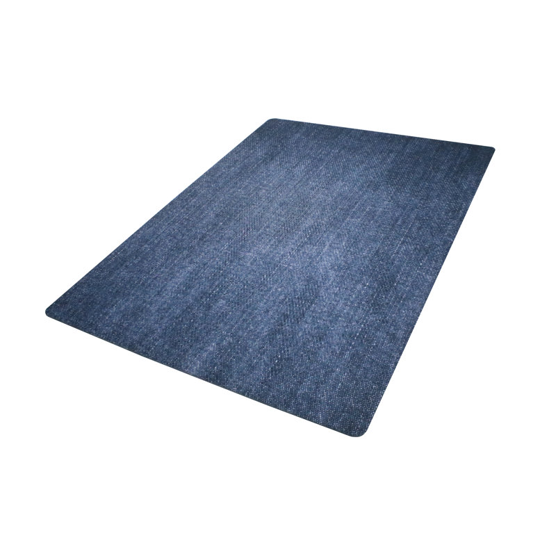 Tapis de chaise de bureau | Stonewash en bleu 3 pi x 4 pi