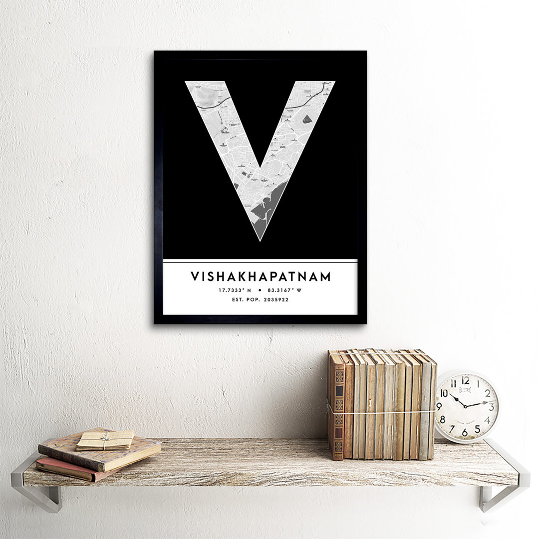 Vishakhapatnam India City Map - Single Picture Frame Typography