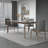 White Rectangular Sintered Stone tabletop with Solid wood Dining Table For Dining Room/Kitchen-245955141