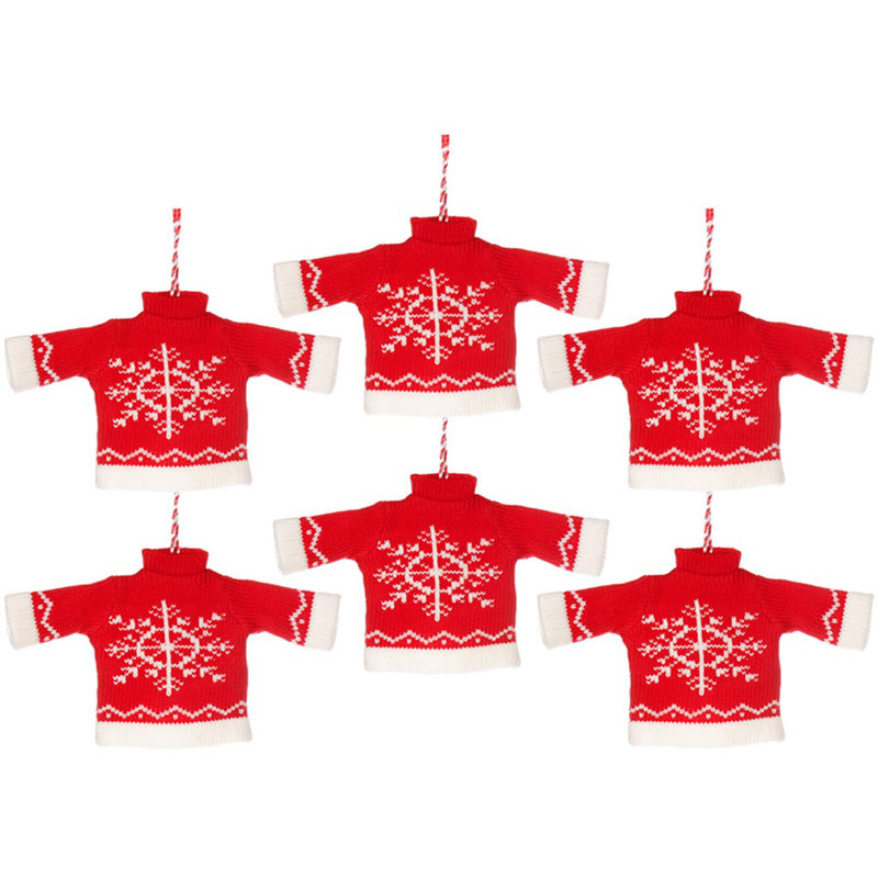29cm Fabric Plants & Flowers Holiday Shaped Ornament, Red