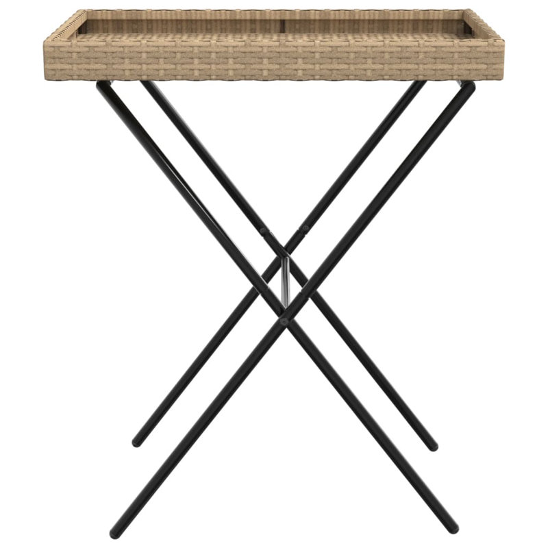 Airliah 65cm Rectangular Folding Table, Beige