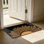 Tapis de sol Art Deco Gold Sunburst pour porche d'entrée, 24 x 36 po, or noir