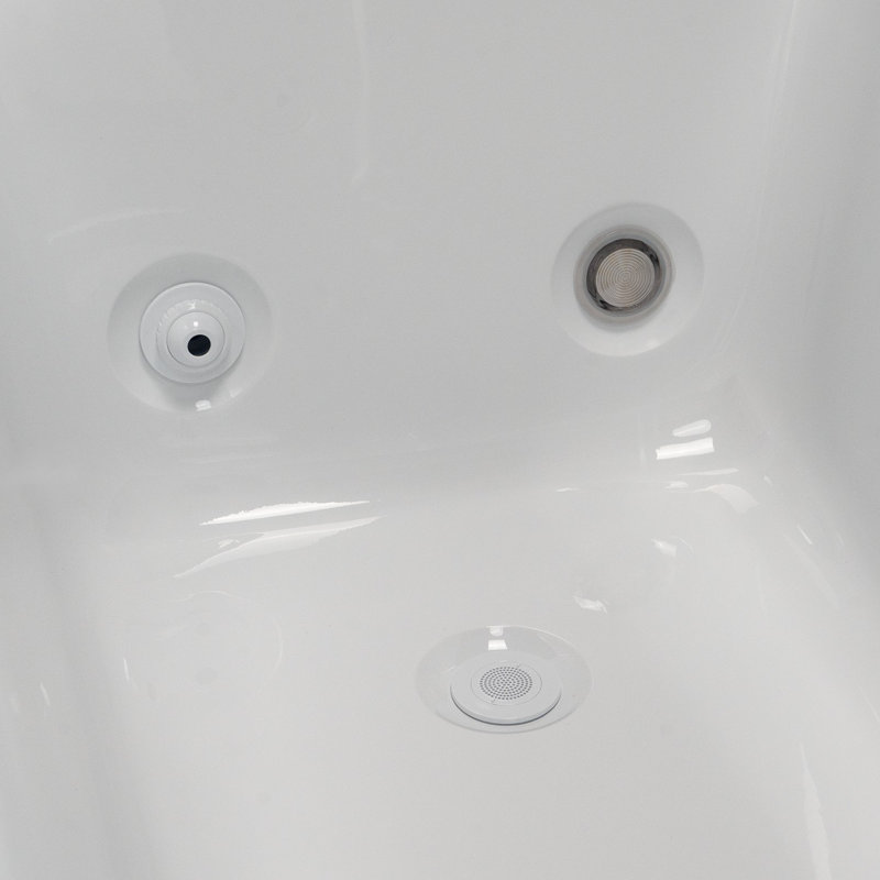 All-in-one 77 In. X 31.5 In. Cold Plunge Bathtub 2 Jets Ice Bath Tub W/ Insulation Lid - Chiller - Heater In White