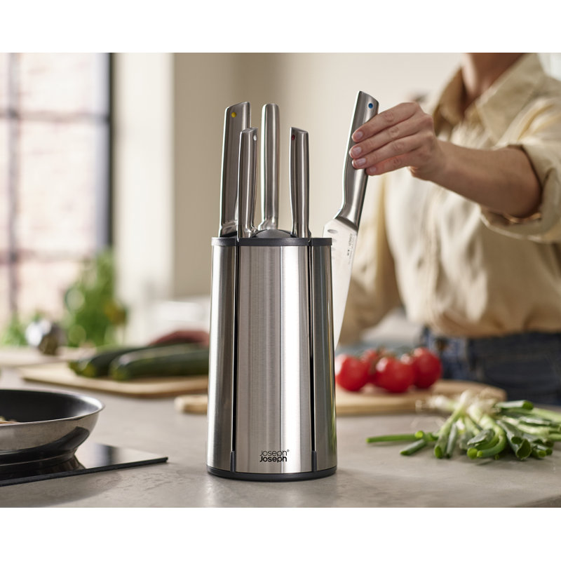 Elevate 6 Piece Stainless Steel (18/8) Knife Block Set