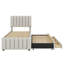 Lit plateforme simple tapissier avec lit gigogne à 3 tiroirs-60548585