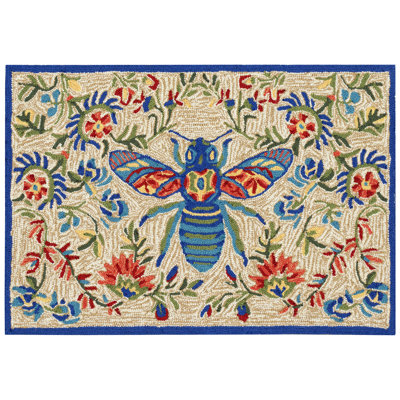 Treport Floral Polyester Kitchen Mat