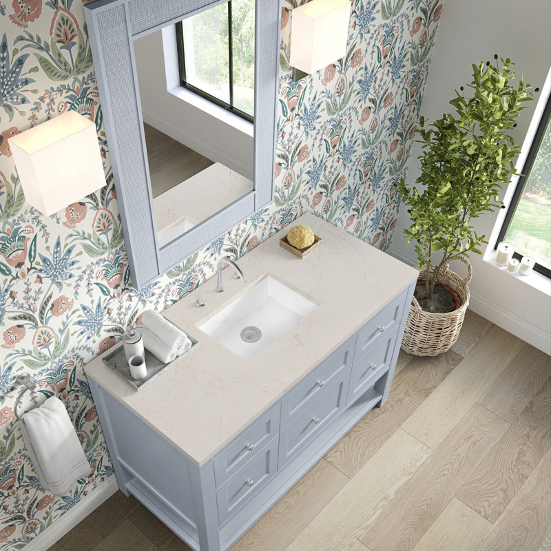 Breckenridge 48 in. Single Vanity, Serenity Blue, Siberian, 8" Widespread