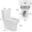 Toilette allongée en céramique blanche 1,1 / 1,6, hauteur confortable, et grade 1,1 et 1,6, céramique, blanc, collection