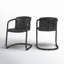 Chaise en cuir véritable Higbee-1953194716