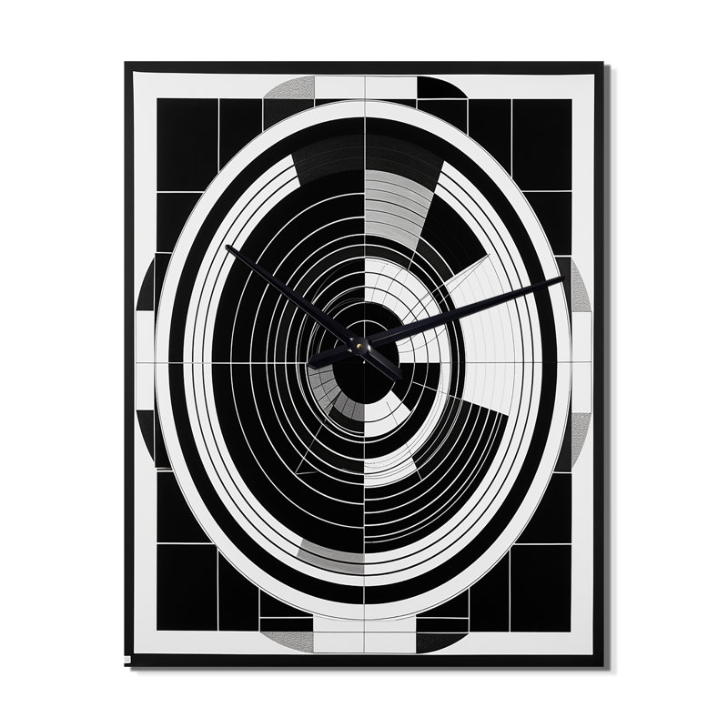 Horloge murale moderne Bauhaus, H 32 po x l 24 po x P 1 po