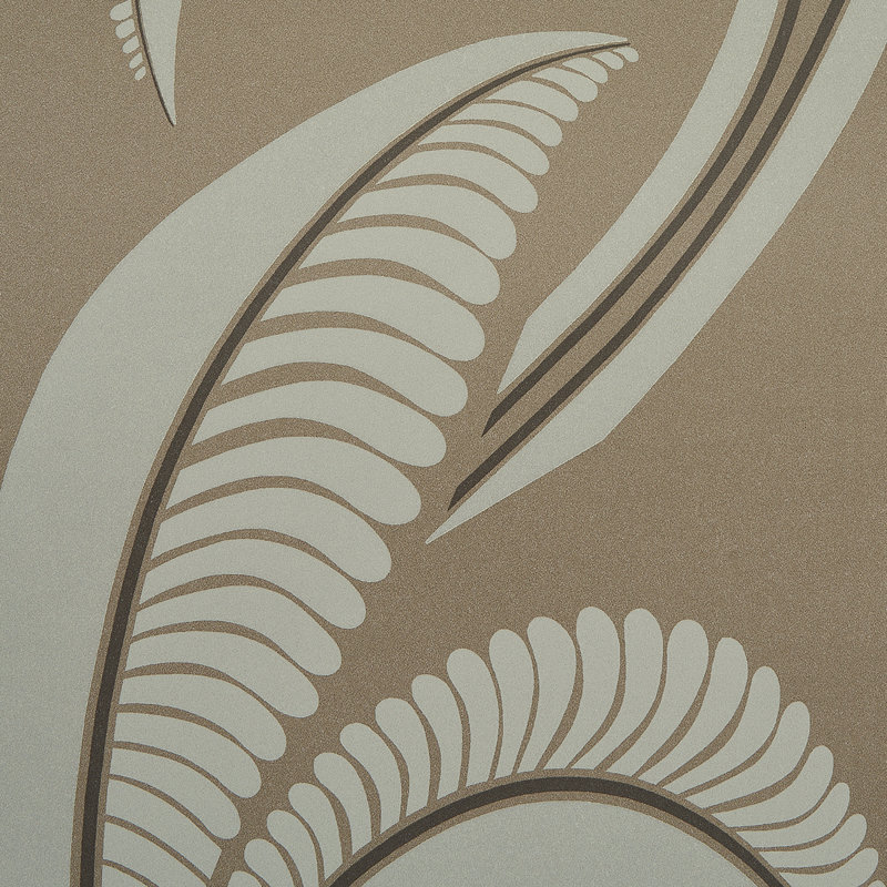 Schumacher x Neisha Crosland Banana Leaf Wallpaper, Tobacco