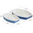 Garyville Wood Handmade Distressed Two Toned Boat Blue Decor Tray Set