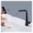 Matte Black Waterfall Kitchen Faucet with LED Temperature Display and Timer