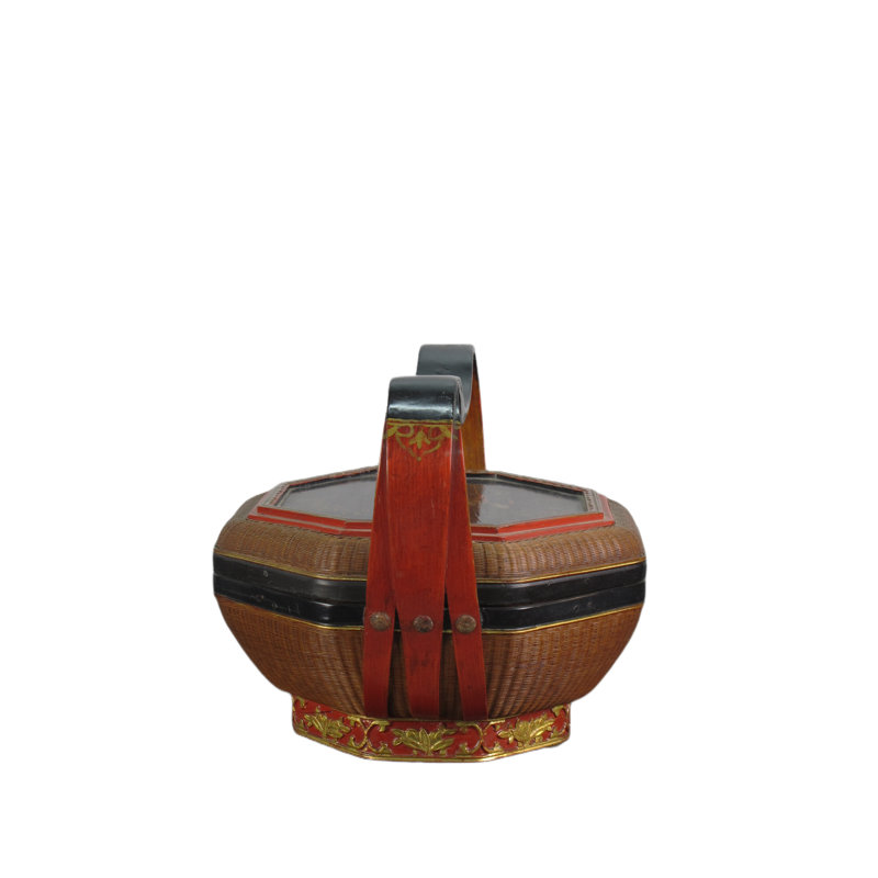 Asian Classic Bamboo Basket Decorative Box