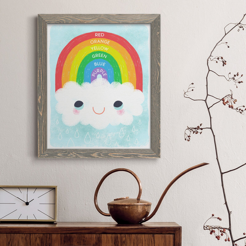 Rainbow Colors - cadre photo, impression sur toile, H 44 po x l 31 po x P 1 po, Gris