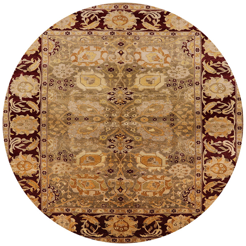 Cavanagh Wool Oriental Indoor Rug, Round 6'