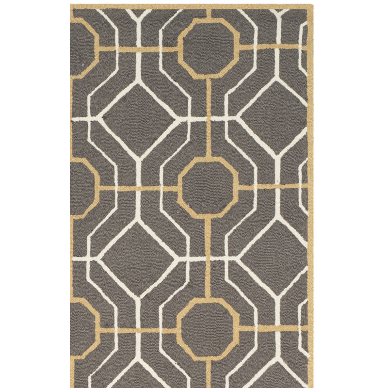 Naya Hand Hooked Performance Geometric Rug, Runner 2'3" x 8'