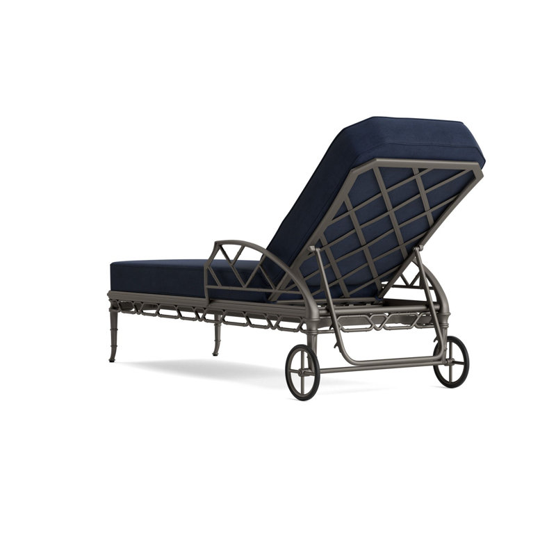 Calcutta Outdoor Chaise Lounge, Mica, Fusion Neptune