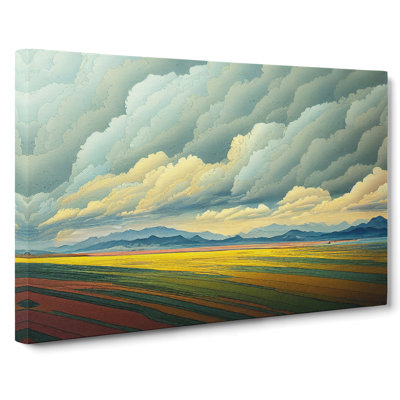 Clouds Over A Meadow - Wrapped Canvas