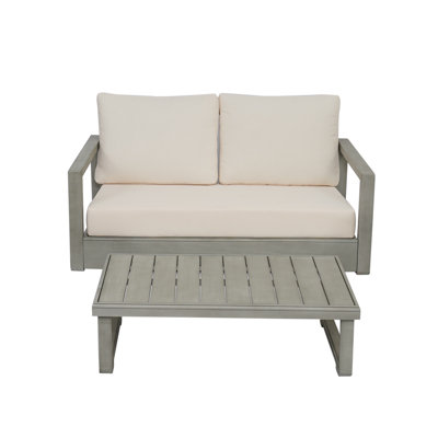 Donnie 2-Person Acacia Patio Seating Group