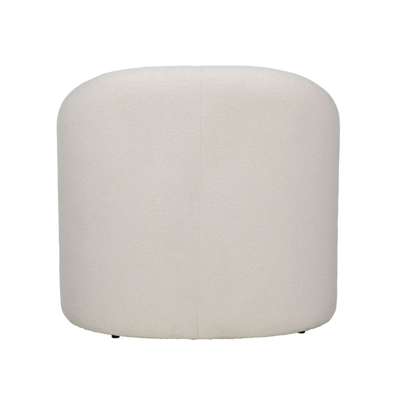 Alda Polyester Blend Upholstered Occasional Accent Chair, Cream, Cream