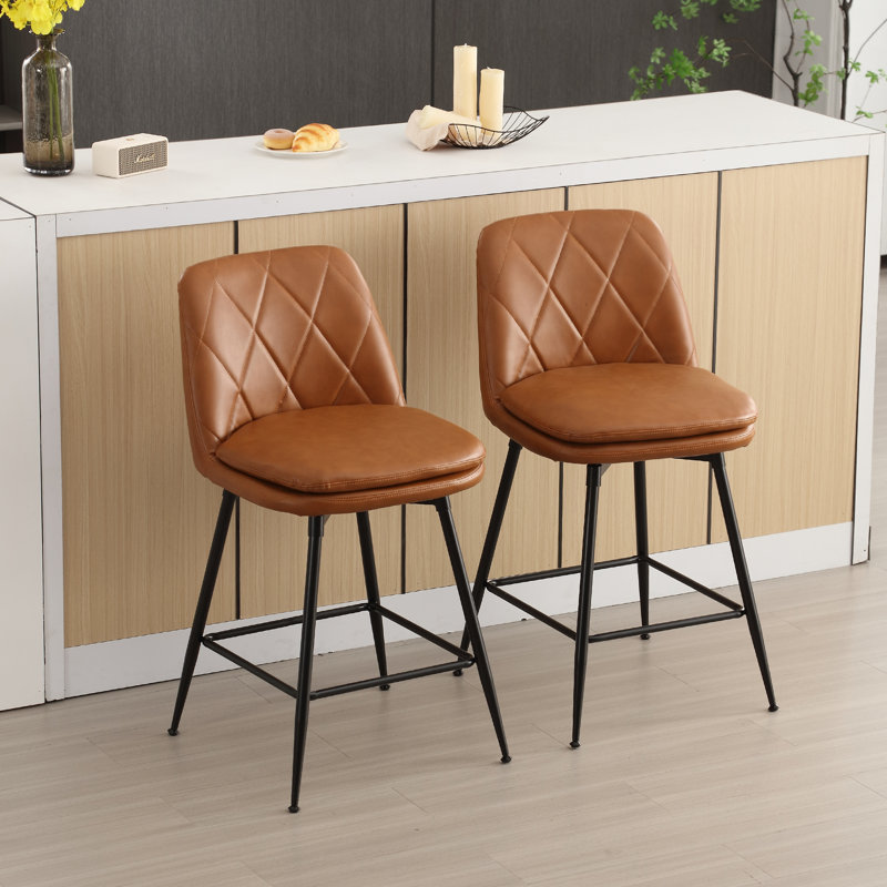 Tabourets de bar Syheem, Brun, Tabouret de bar (siège d'une hauteur de 28,4 po)