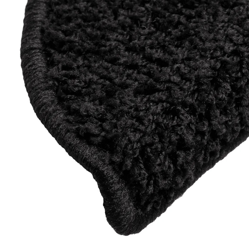 Carpet Stair Treads Black 56x17x3 cm