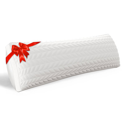 ZonLi 20" X 54" Long Body Pillow, Adjustable Shredded Memory Foam for Firm/Soft Support, Quilted & Washable Cover, Side Sleeper & Pregnancy Pillow, White