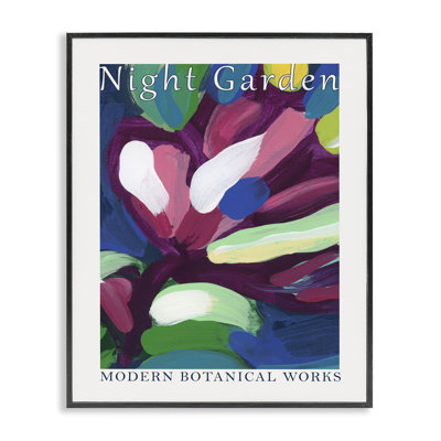  Night Garden Abstract Framed Giclee Art by June Erica Vess