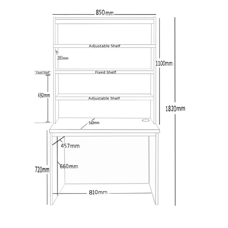 Natividad Writing Desk, Grey Nebraska