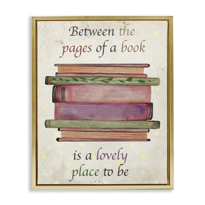 Cadre flottant entre les pages d'un livre, design par Julia Frost