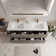 72" Freestanding Double Bathroom Vanity Modern Style Vanity with Integrated Solid Surface Countertop and 2 Sinks, 4 Soft Close Drawers