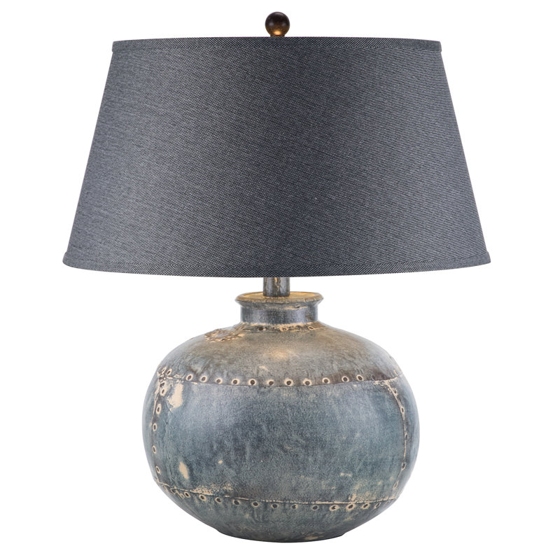 Lampe de table 25 po Kamala, Gris, Gris clair