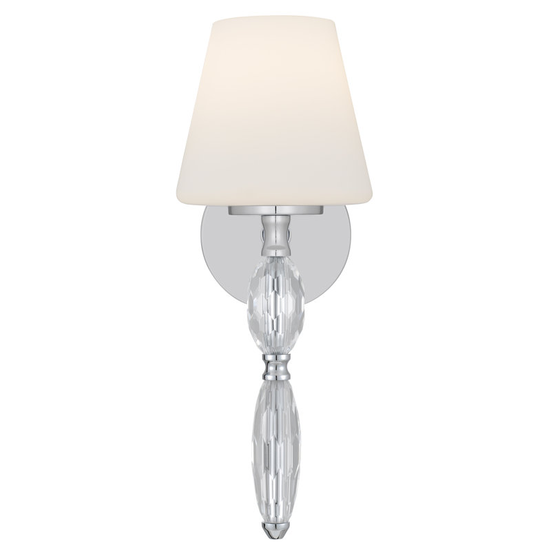 Stone 1-Light Polished Chrome Wall Sconce