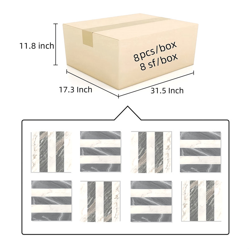 Marbre au jet d'eau 12 * 12, marbre naturel, pour plancher et mur, carrelage en marbre poli, pierre naturelle, marbre véritable, marbre véritable, 1 boîte de chaque motif, 4 pièces