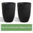 PE Tapered Round Pot Planters Set-111285300