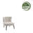 Kaleesi Velvet Slipper Chair with Rubberwood Legs-240520319