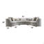 Boucle Sectional Sofa W/9 Pillows