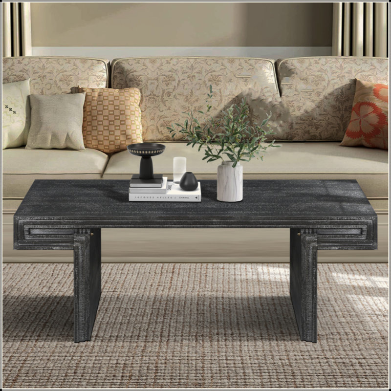 Table basse American Vintage, Noir antique