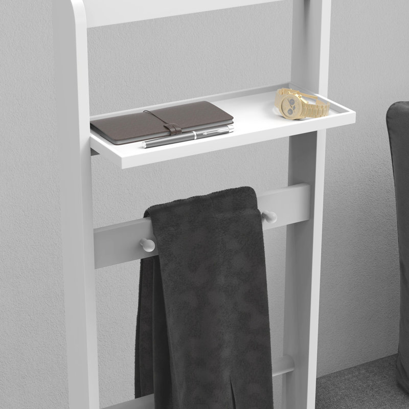 Support à vêtements portatif Accent, support à vêtements avec organisateur de rangement, Blanc
