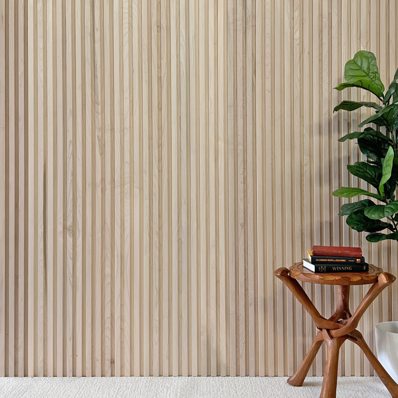 Panneaux muraux à lattes de bois, 94", Érable