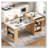 59.5"Kitchen Island With Extendable Dining Table, Kitchen Storage Table With Double-Sided Storage, Kitchen Island With 2 Drawers, Power Outlet, Side Open Shelves, For Kitchen-1485286250