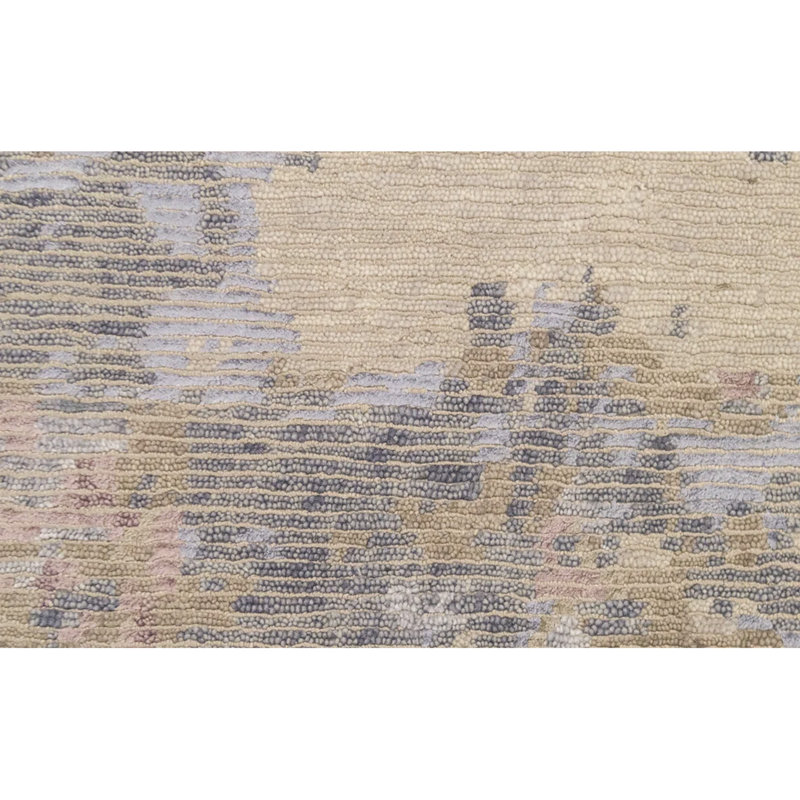 Tapis lilas de haute qualité noué à la main