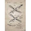 «Beige Blueprint Fish Lure», reproduction encadrée rétro | Décoration intérieure