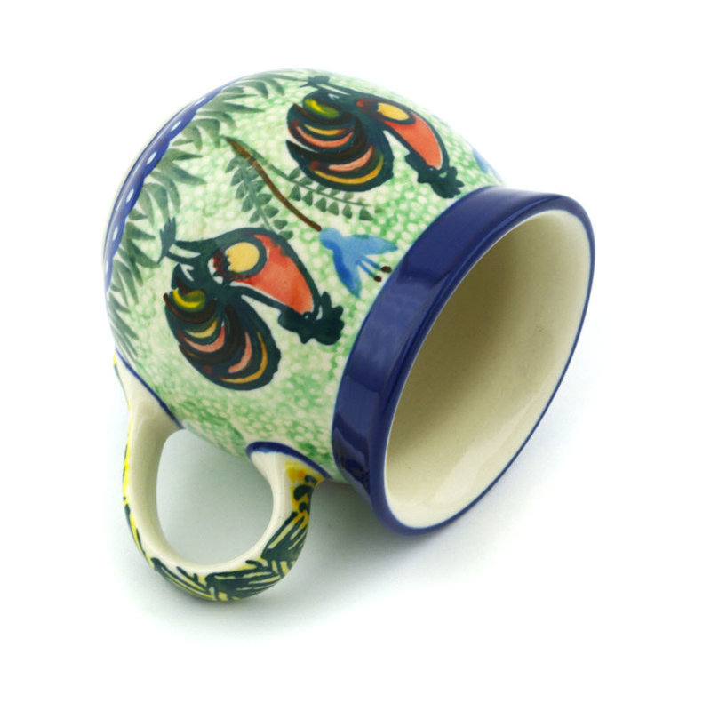 Tasse à bulles en grès poli 16 oz - Parade de coq, 8